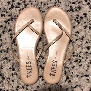 Tkees Glosses Nude Sandals, Size 8 (EU 39)